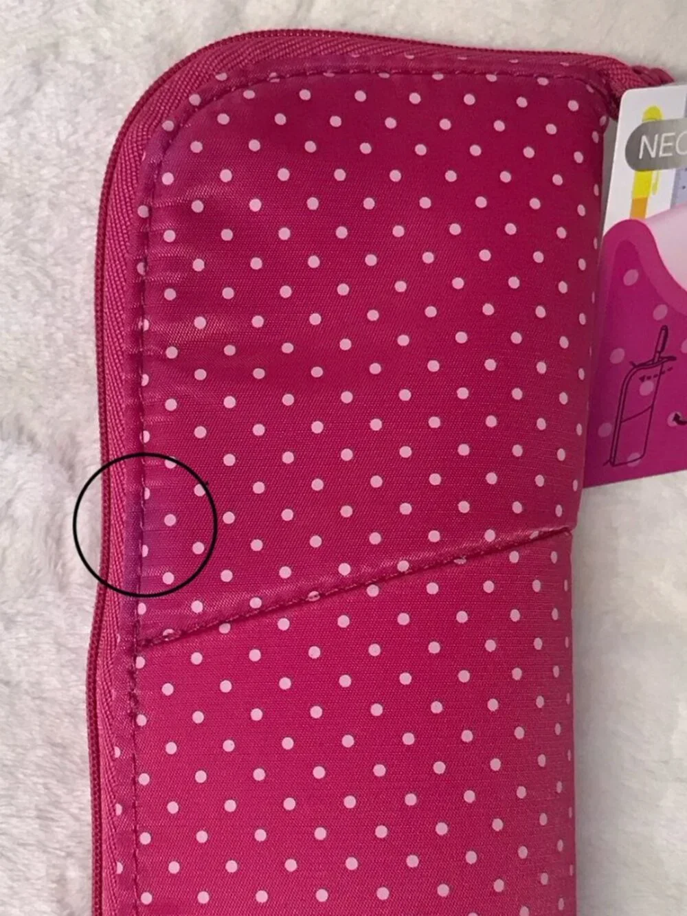 Kokuyo Neo Critz Pen Case Pen Stand Pink Polka Dot NWT